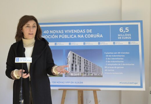 A Xunta remata as 40 primeiras vivendas de promoción pública en Xuxán e avanza na construcción doutras 98 no mesmo barrio coruñés